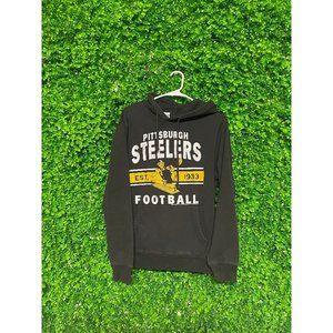 Vintage Acid Wash Pittsburgh Steelers Hoodie, Adult Mens Small, Reworked apparel